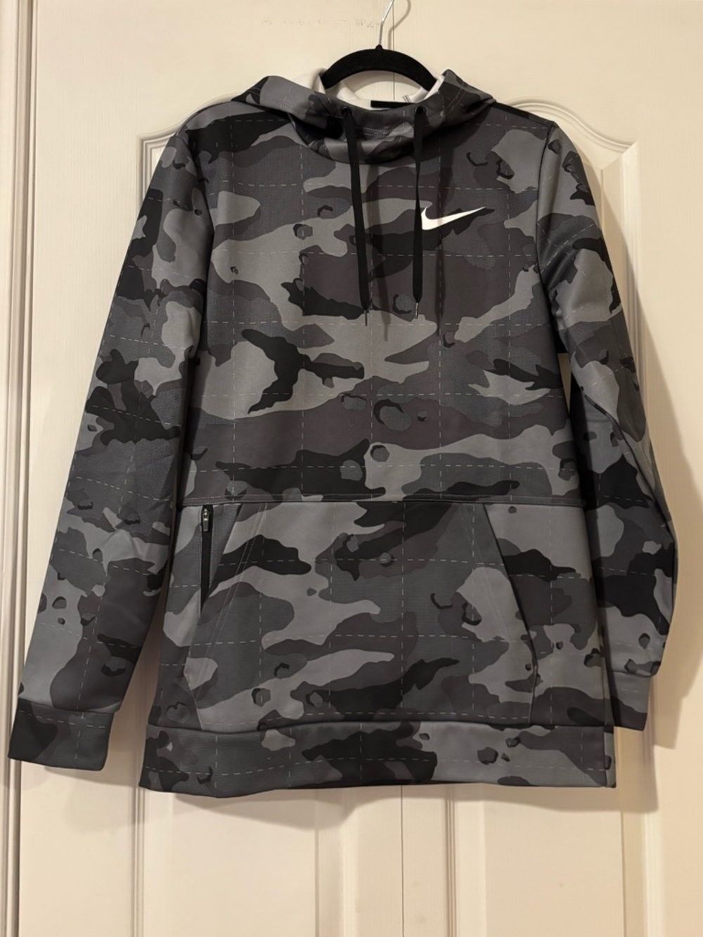 NWT - Nike Black & Gray Camo Dri-FIT Pullover Hoodie